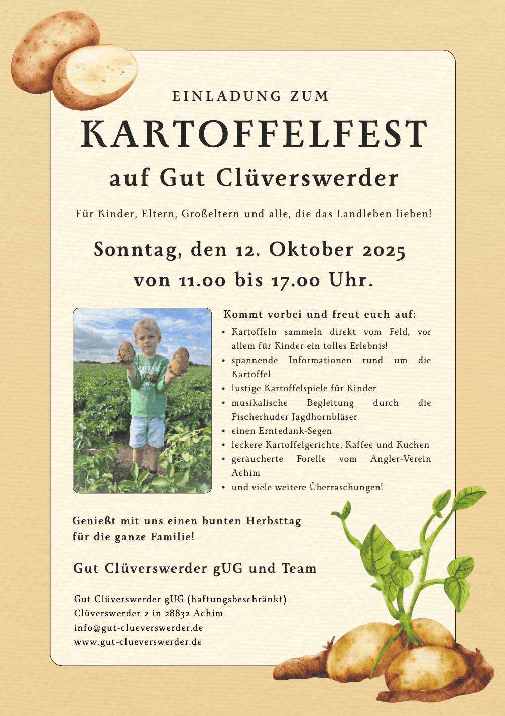 Kartoffelfest auf Gut Clüverswerder